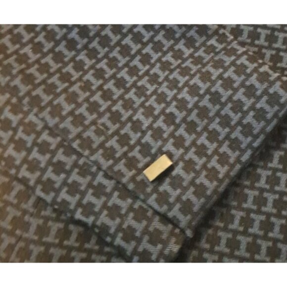 Womens Tahari Cropped Blazer Blue Black Textured Arthur S Levine Career 10 P - Picture 3 of 7